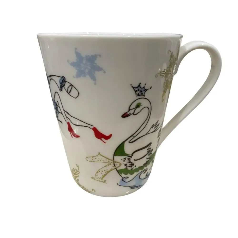 ONE Lenox Porcelain Mug - “12 Days of Christmas” (Days 7, 8, 9) Replacement Cup